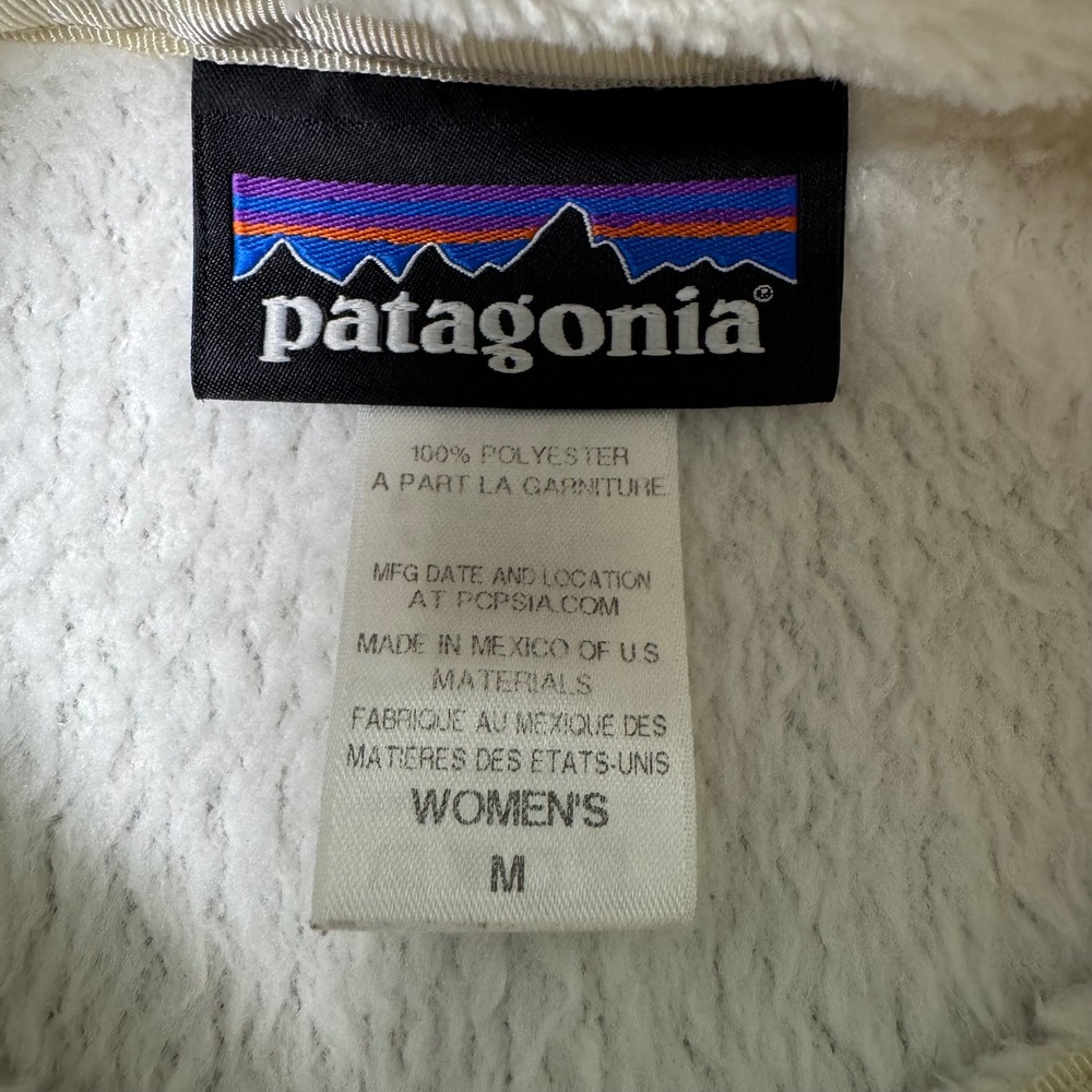 Patagonia‎ Women's Re-Tool Half-Snap Pullover White Size Medium Sweater Jacket - Picture 6 of 8
